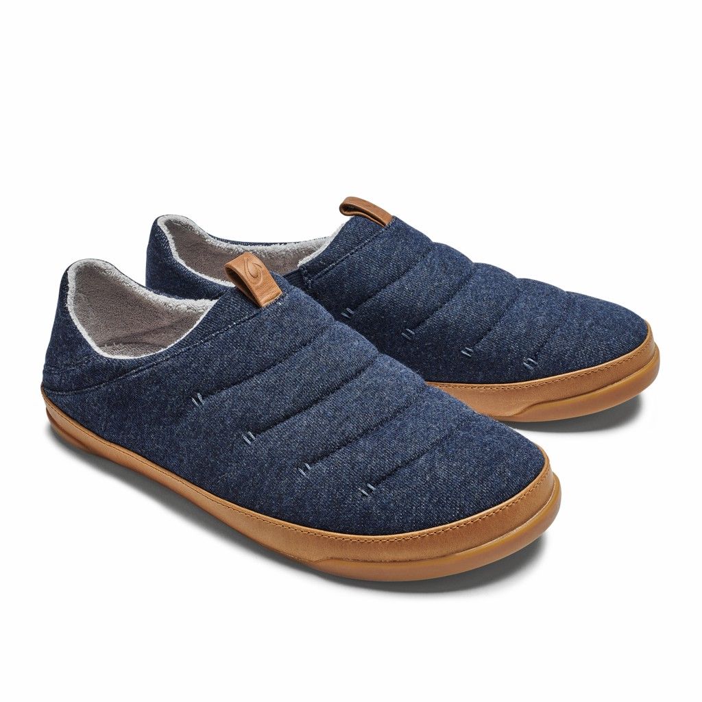 Olukai Men's Mahana Slipper - Trench Blue US728-406